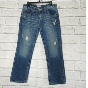 Aeropostale Kylie Boyfriend Blue Jeans Straight Leg Cotton Womens 9/10 (34/27)